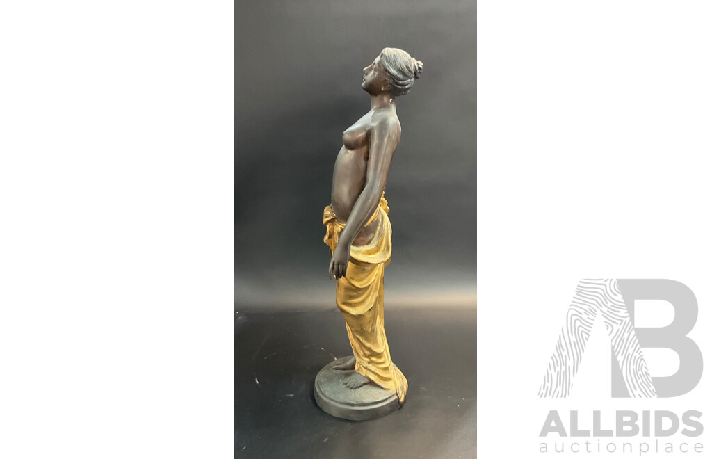 Adolf Brutt Reproduction Art Deco Female Nude Bronze Figure