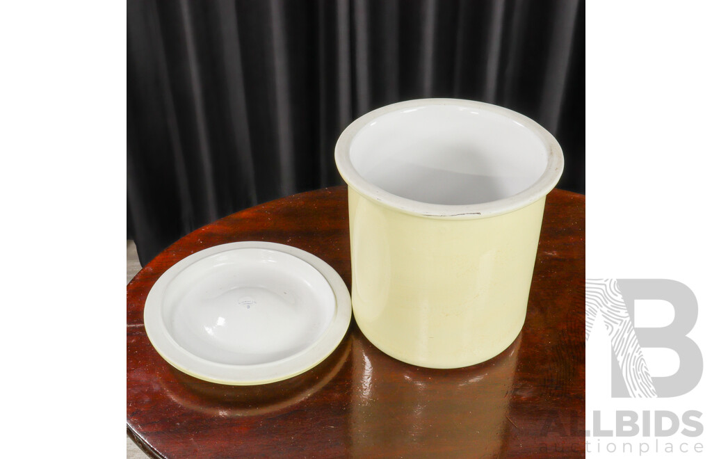 Vintage Glazed Ceramic Lidded Bread Croc by R.Fowler Ltd