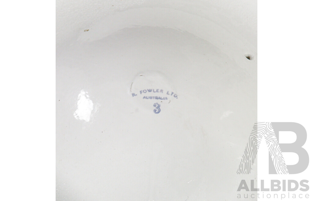 Vintage Glazed Ceramic Lidded Bread Croc by R.Fowler Ltd