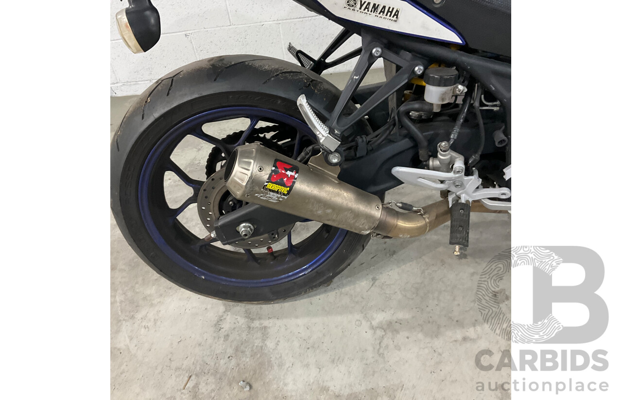 2016 YAMAHA YZF-R3 MOTOR CYCLE - BLUE