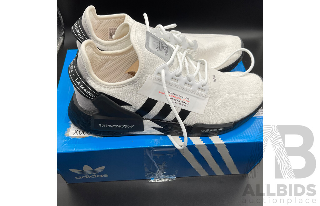 ADIDAS NMD_ R1.V2 Size US11 & LUCID White/Black Shoes Size US13