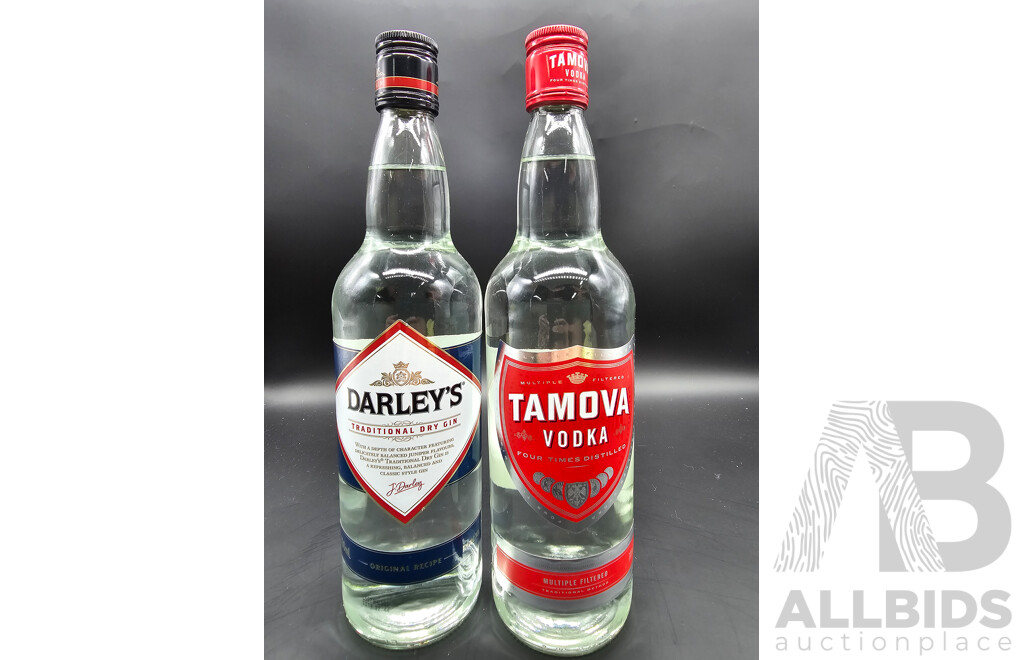 Darleys Dry Gin 700ml and Tamova Vodka 700ml
