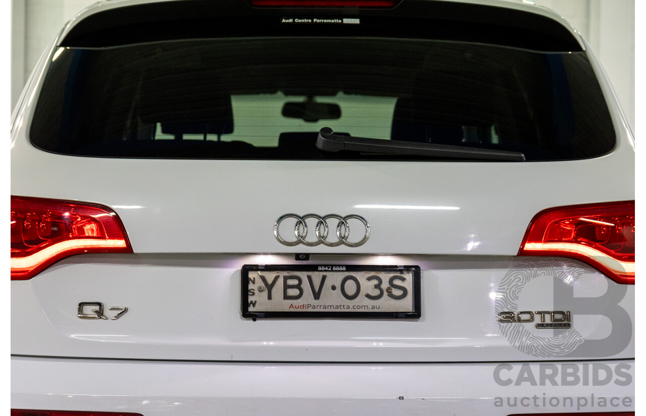 5/2013 Audi Q7 3.0 TDI Quattro MY13 4d Wagon Carrara White Turbo Diesel V6 3.0L - 7 Seater