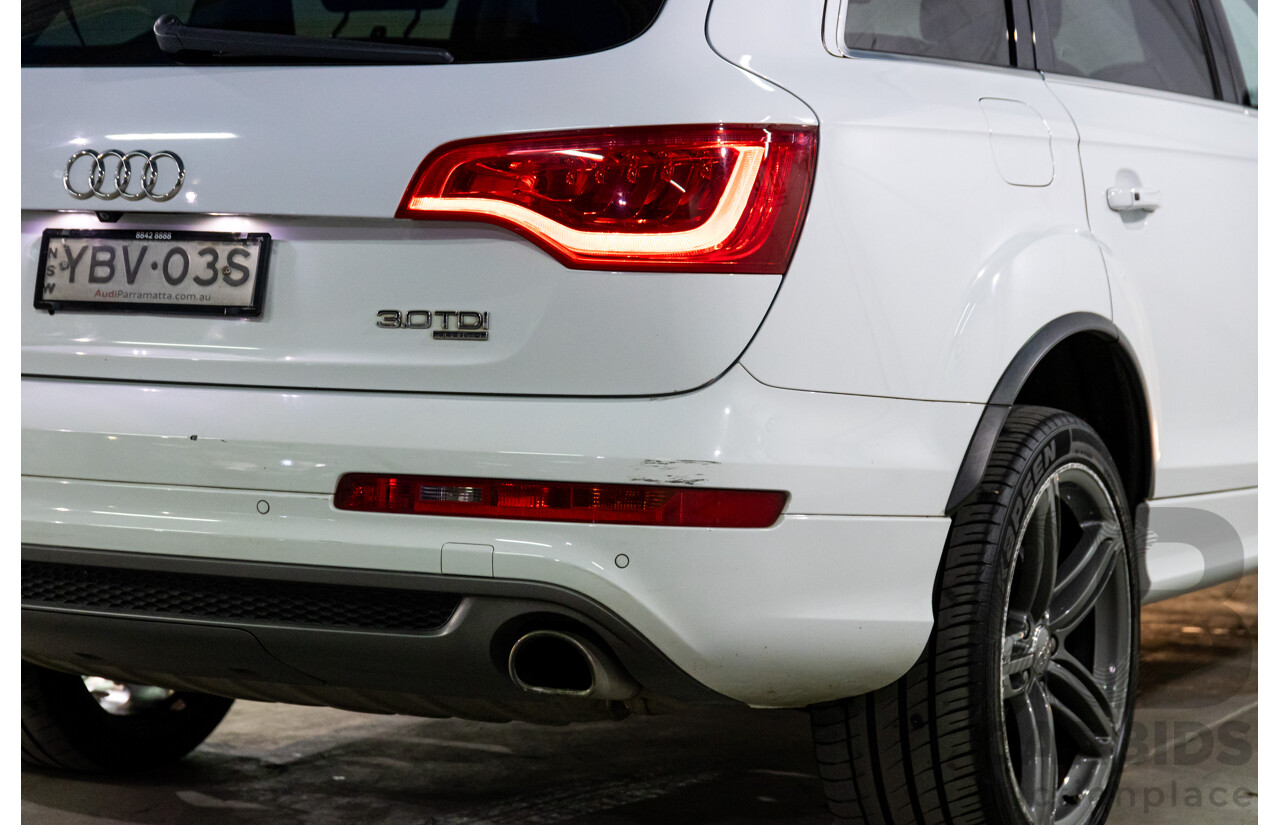5/2013 Audi Q7 3.0 TDI Quattro MY13 4d Wagon Carrara White Turbo Diesel V6 3.0L - 7 Seater