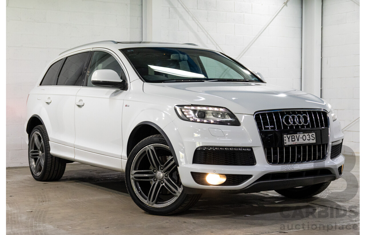 5/2013 Audi Q7 3.0 TDI Quattro MY13 4d Wagon Carrara White Turbo Diesel V6 3.0L - 7 Seater