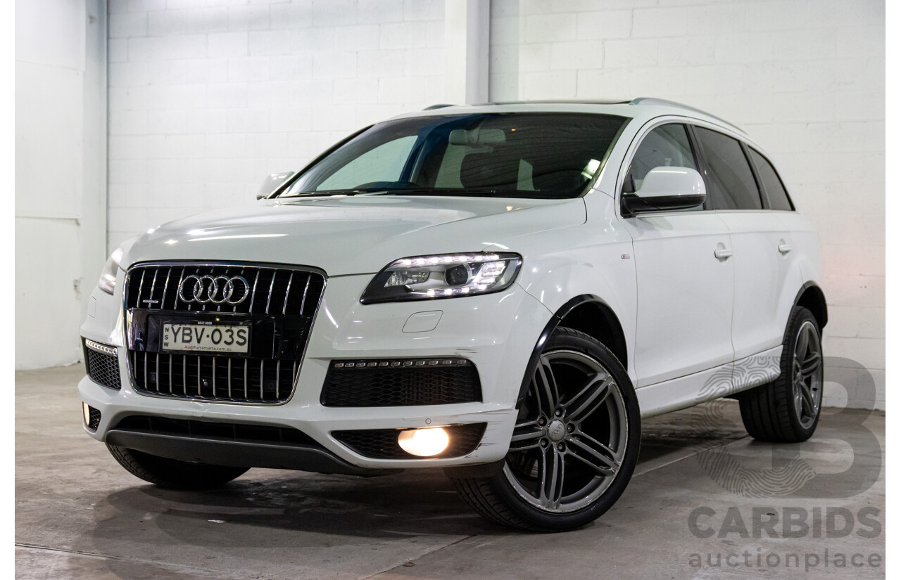 5/2013 Audi Q7 3.0 TDI Quattro MY13 4d Wagon Carrara White Turbo Diesel V6 3.0L - 7 Seater