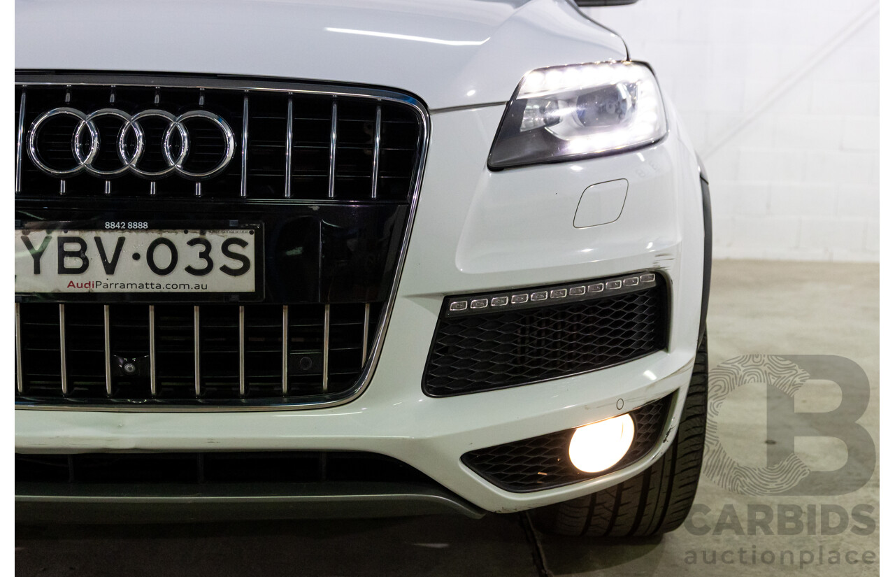 5/2013 Audi Q7 3.0 TDI Quattro MY13 4d Wagon Carrara White Turbo Diesel V6 3.0L - 7 Seater