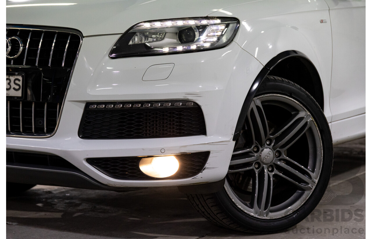 5/2013 Audi Q7 3.0 TDI Quattro MY13 4d Wagon Carrara White Turbo Diesel V6 3.0L - 7 Seater