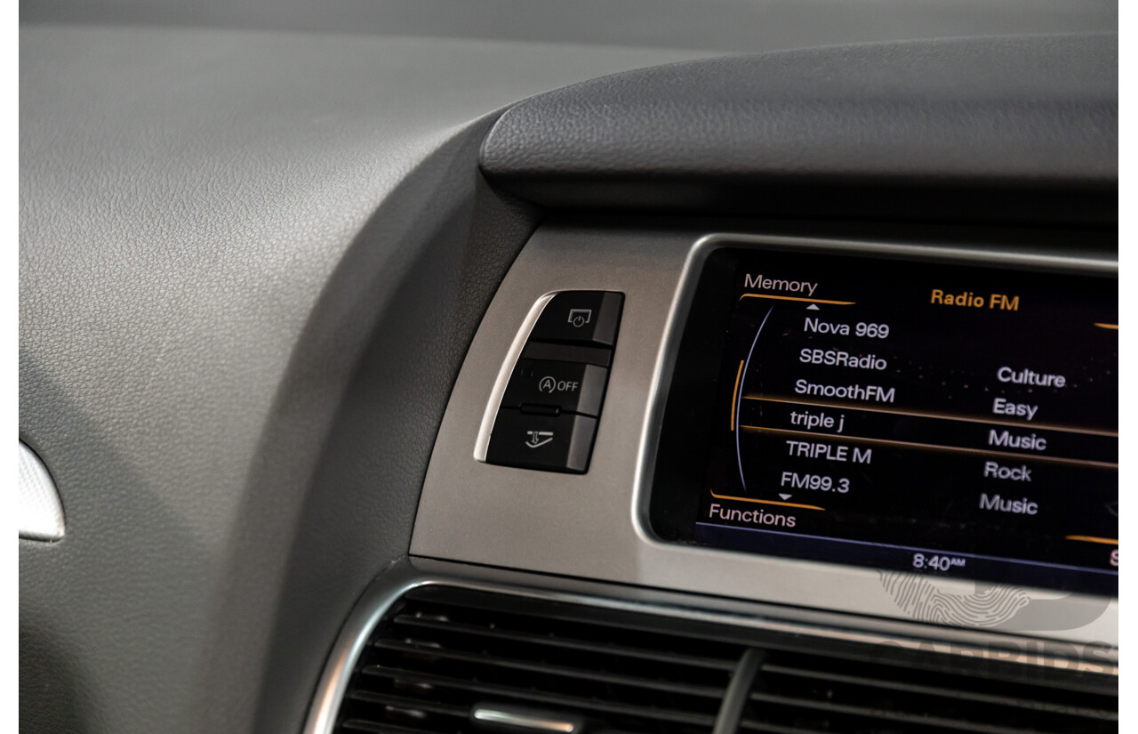 1/2012 Audi Q7 3.0 TDI Quattro MY12 4d Wagon Night Black Turbo Diesel V6 3.0L - 7 Seater