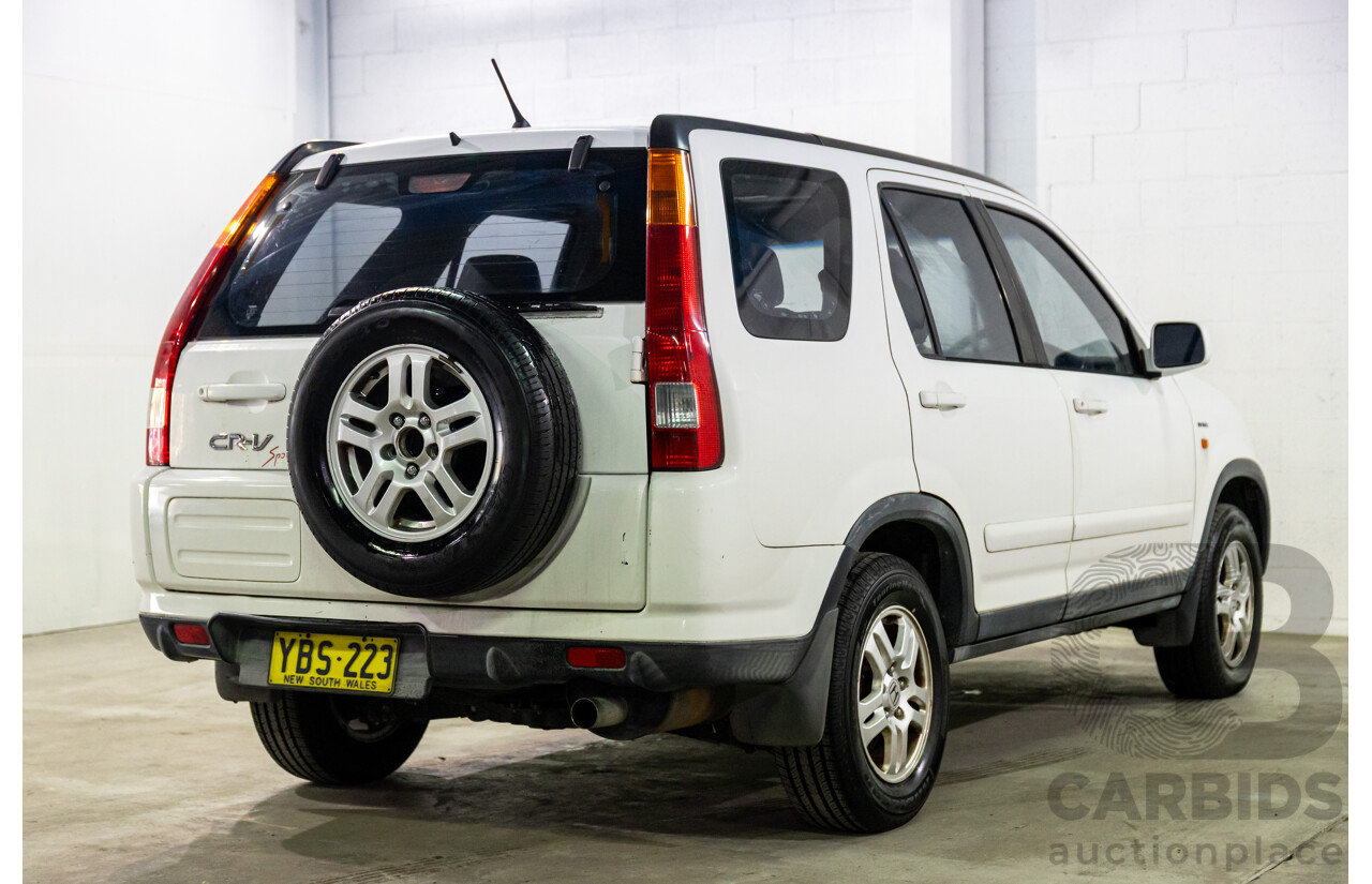 8/2002 Honda CR-V (4x4) MY02 4d Wagon Taffeta White 2.4L