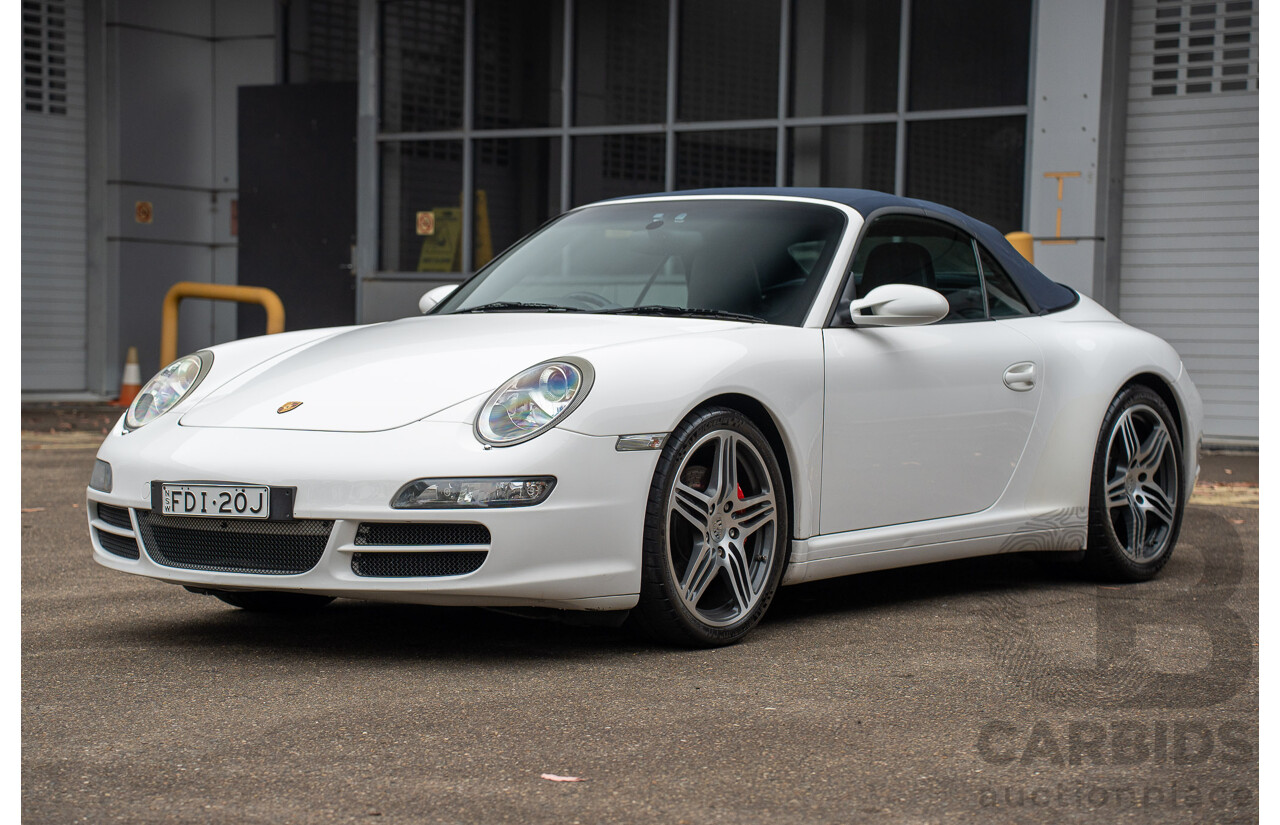 2007 Porsche 911 Carrera 4 S 997 (AWD) 2d Cabriolet Carrara White 3.8L - 12/13 Personal Import
