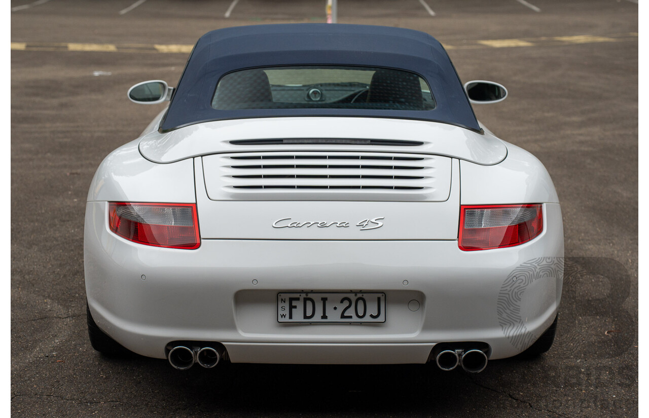 2007 Porsche 911 Carrera 4 S 997 (AWD) 2d Cabriolet Carrara White 3.8L - 12/13 Personal Import