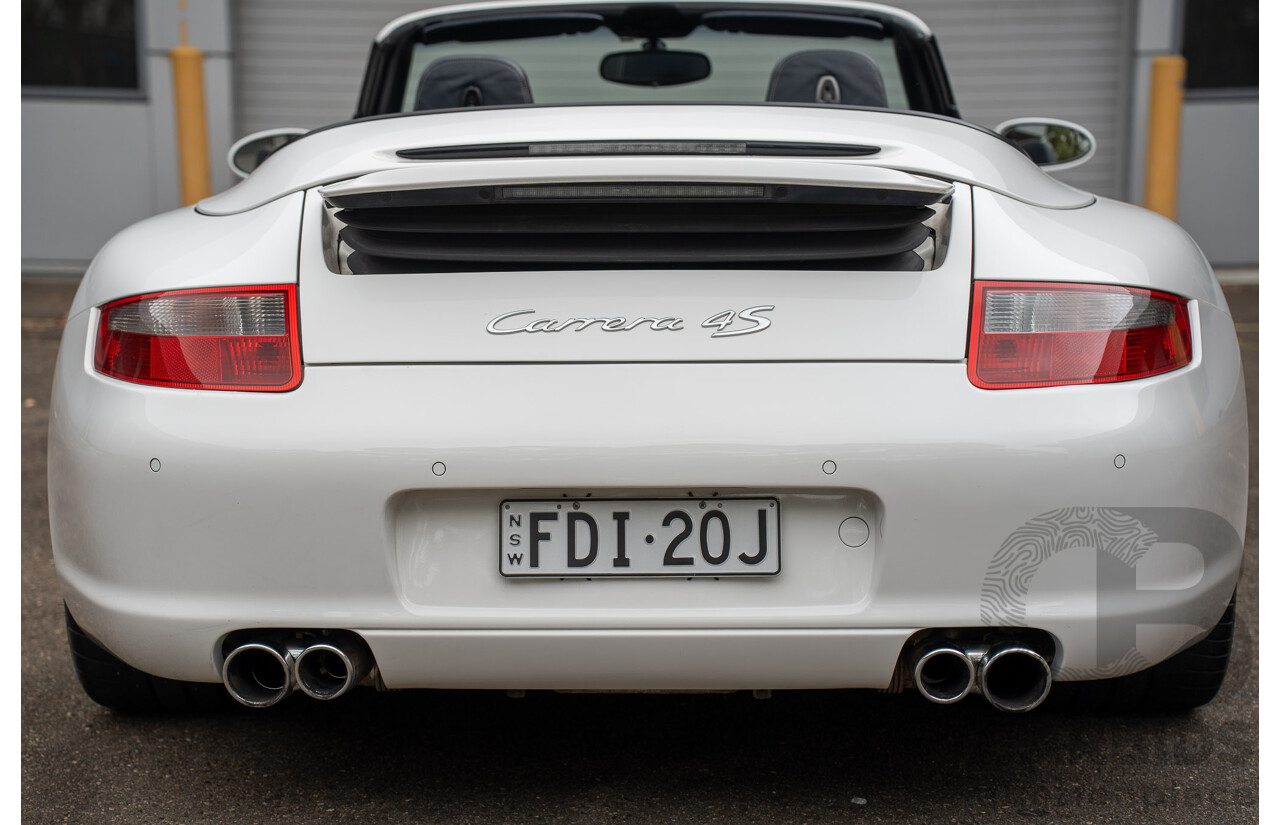 2007 Porsche 911 Carrera 4 S 997 (AWD) 2d Cabriolet Carrara White 3.8L - 12/13 Personal Import