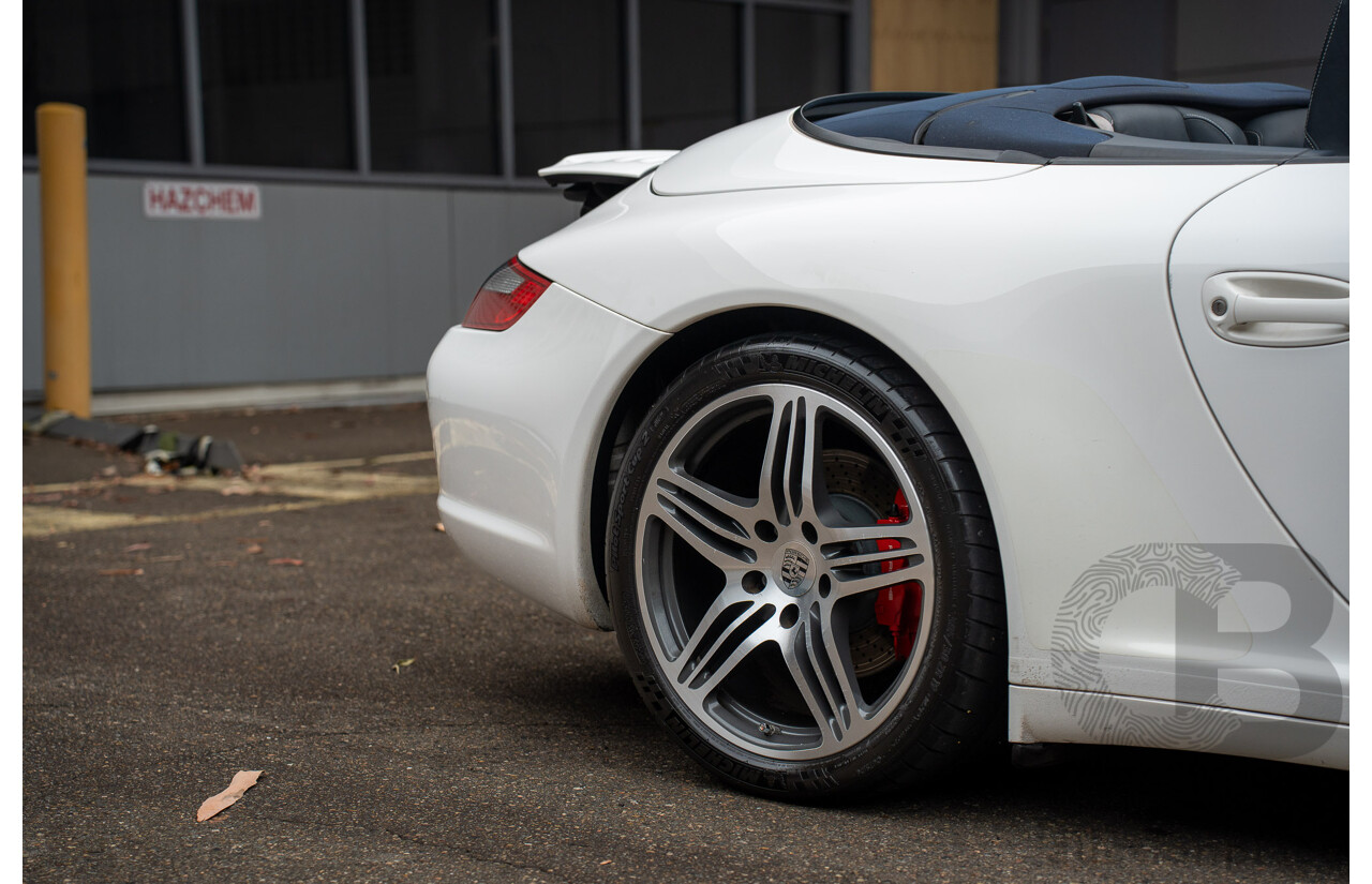 2007 Porsche 911 Carrera 4 S 997 (AWD) 2d Cabriolet Carrara White 3.8L - 12/13 Personal Import