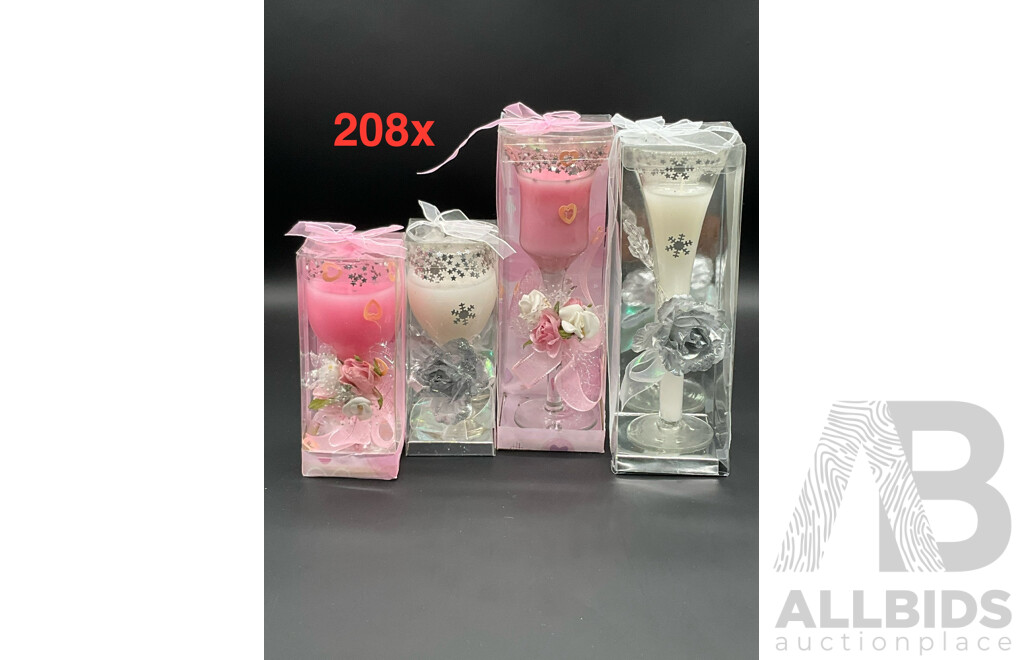 Decorative Scented Candle in Glass - Lot of 208