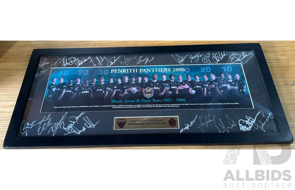 2006 Penrith Panthers Autograph