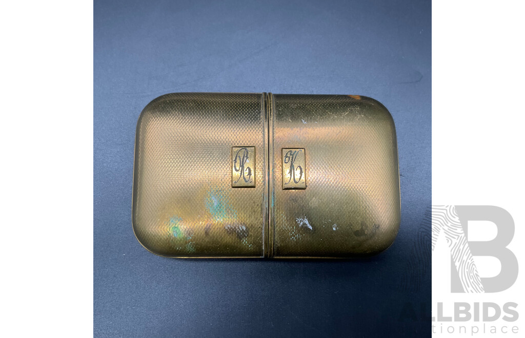 Canterbury Brass Mantel Clock, Mid-20th Century