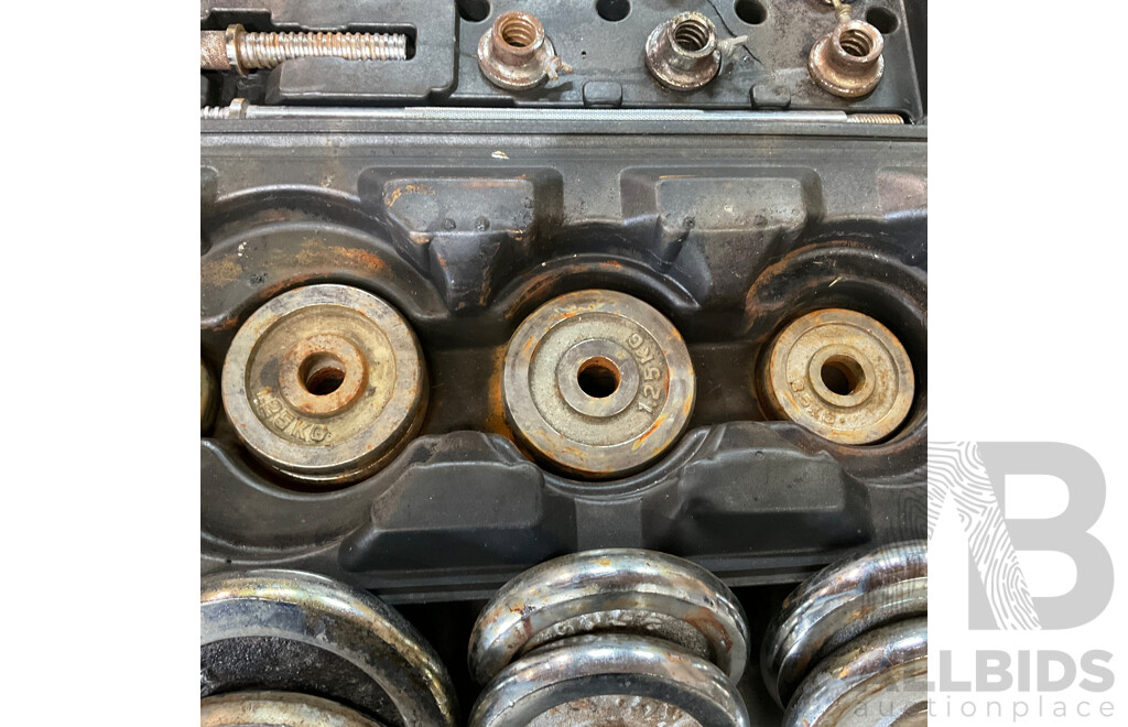 Adjustable Barbell Lifting Dumbbells with Carry Case