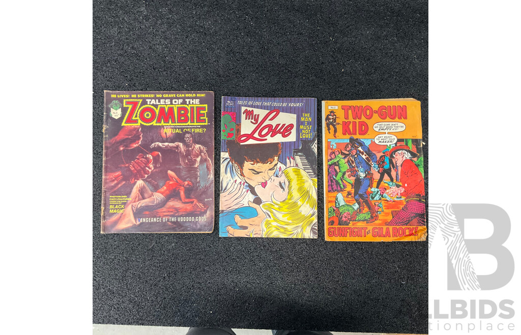 1979 Two- Gun Kid #2 Australia Edition & Tales of the Zombie #3 & 1969 My Love #1 - Lot of 3 Comic Books