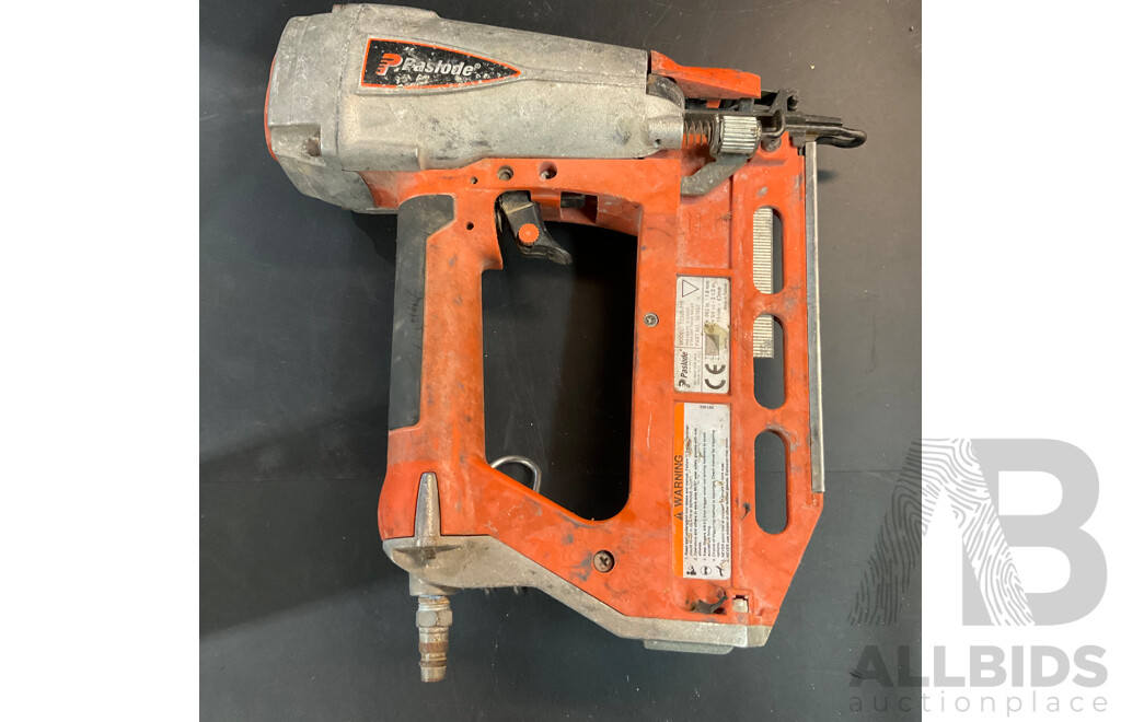 Used Paslode Framing Nailer & Vintage TradeAir Stapler Kit - Lot of 3