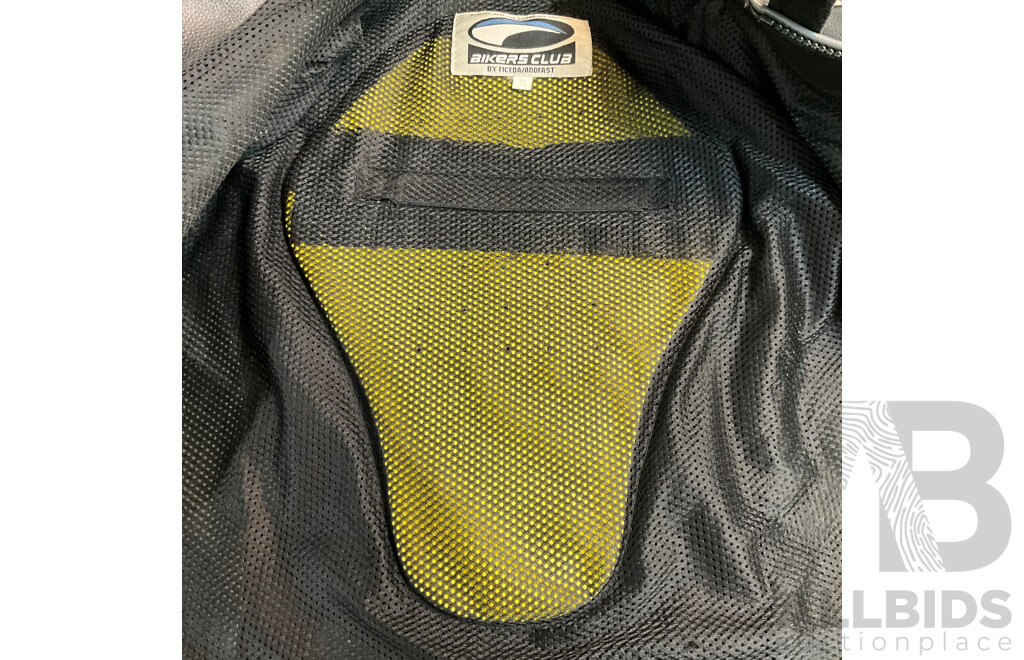 Vintage Bikers Club Motorbike Leather Jacket and Pants Size XL