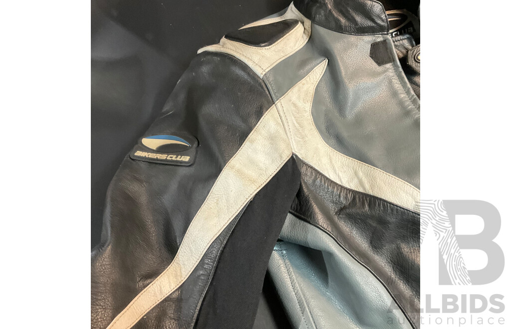 Vintage Bikers Club Motorbike Leather Jacket and Pants Size XL