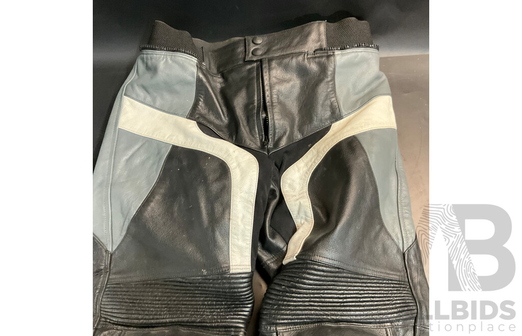 Vintage Bikers Club Motorbike Leather Jacket and Pants Size XL