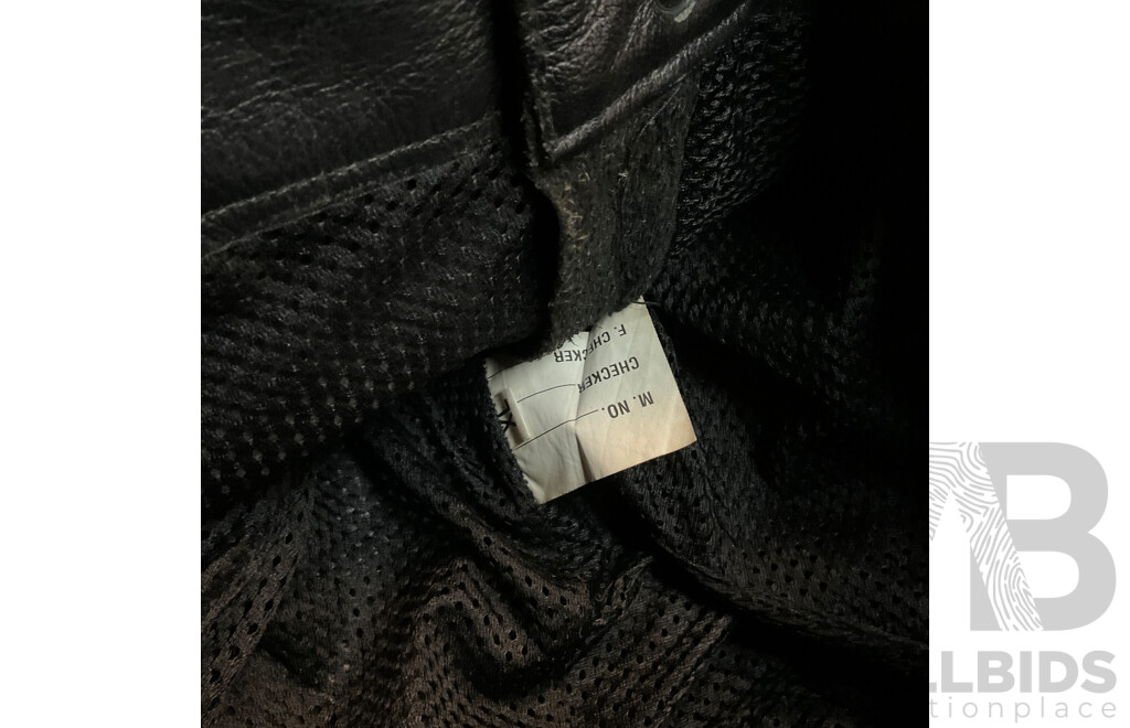 Vintage Bikers Club Motorbike Leather Jacket and Pants Size XL