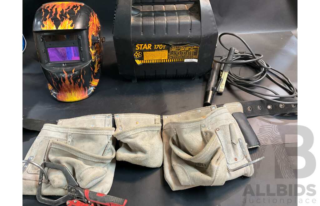Star 170T Welder & Darkening Helment Mark & Tool Belt - Lot of 3