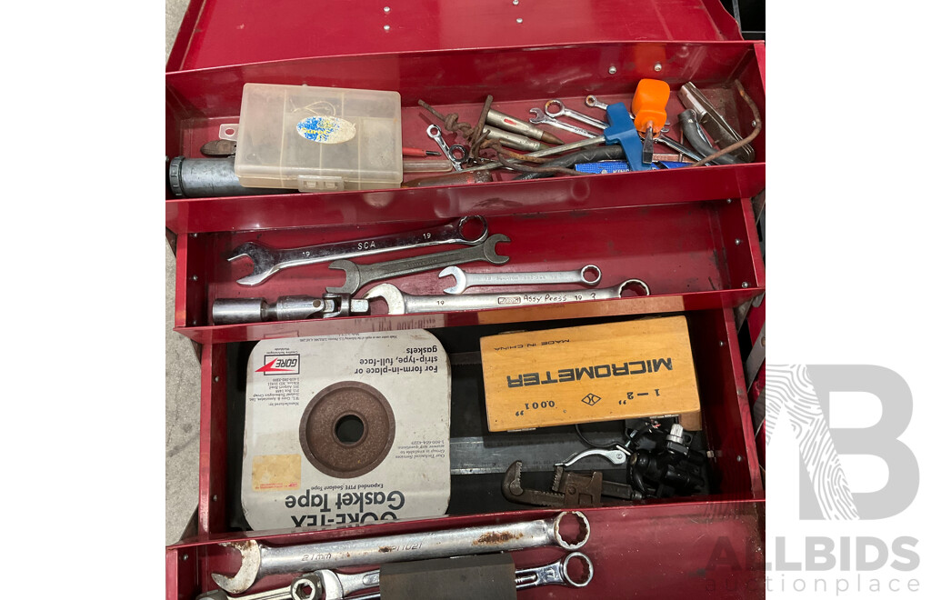 Three Tool Boxes Containing Assorted Hand Tools/Hardware