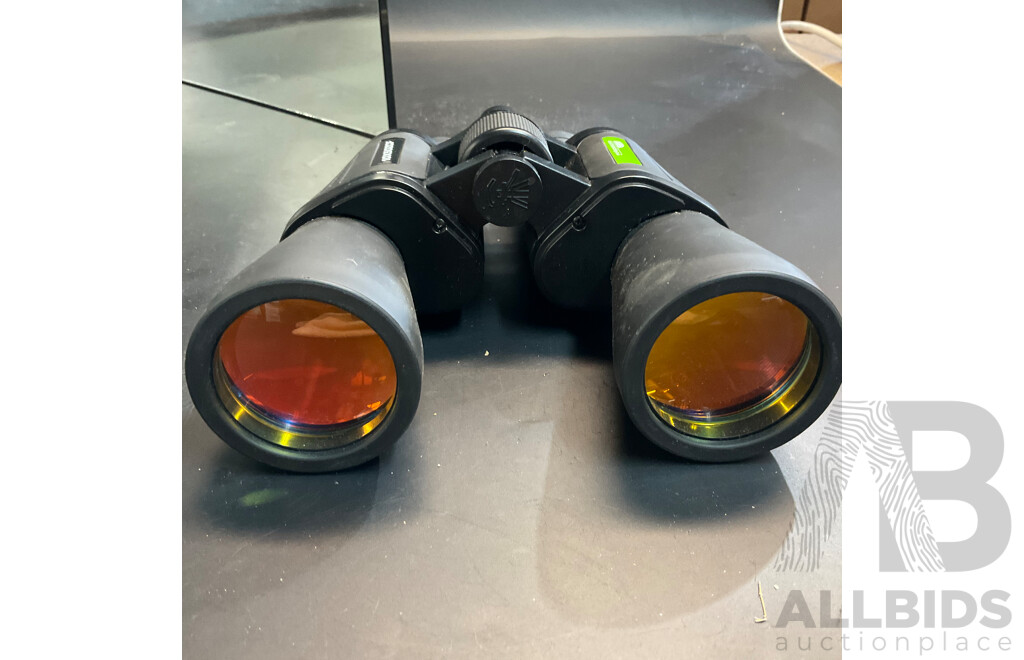 Outdoor Plus 10x50 ZCF Binoculars & Master Lock Cable Lock & Anko Speaker and More Household Items