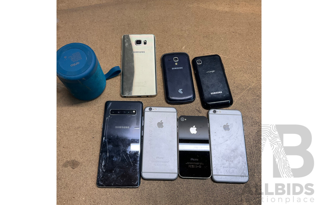 Spare or Repair - IPhone, Samsung Mobile Phone, Anko Speaker & Assorted Tools