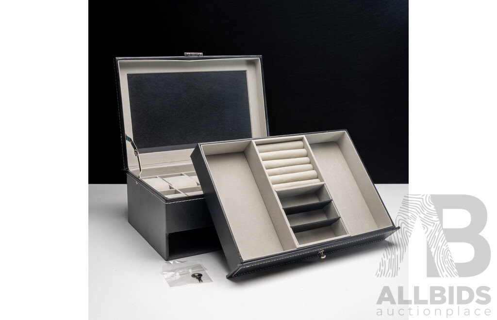 Watch Storage Display Case, Holds 12 Watches, with Locking Key