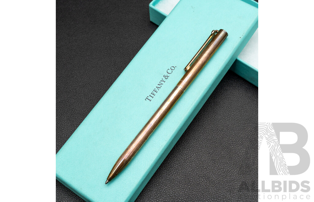 Tiffany & Co. Sterling Silver Pen with Original Presentation Box, 20.80 Grams