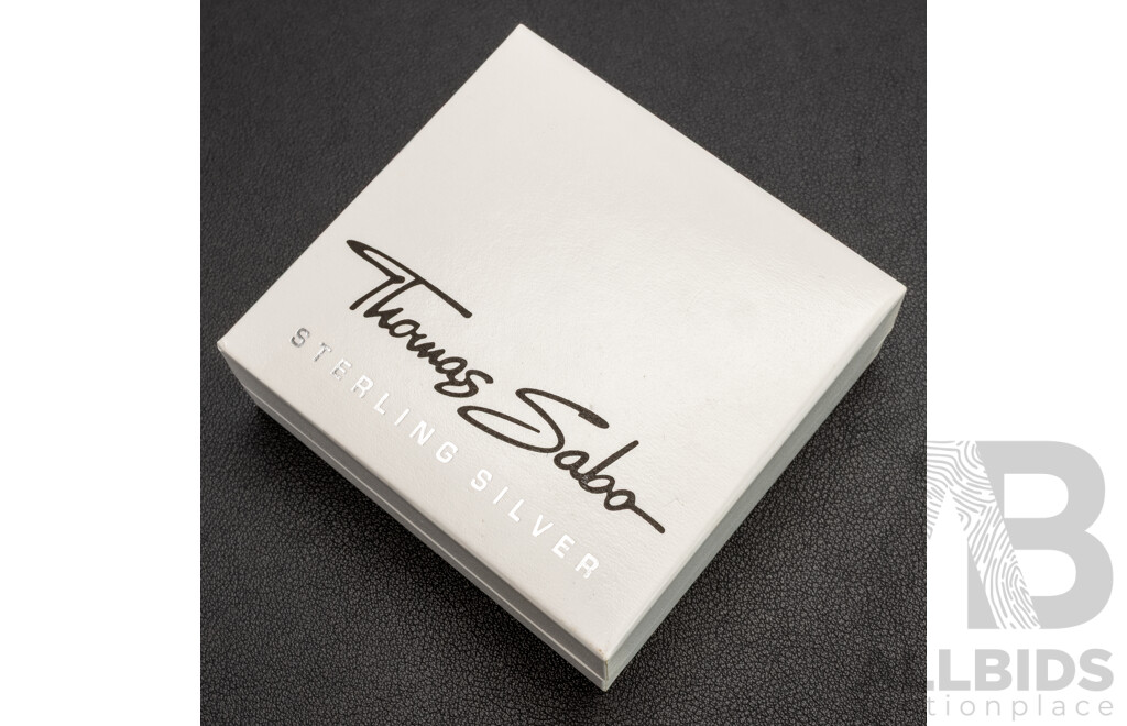 Thomas Sabo 'Rebel at Heart' Enamel Pendant Necklace, Sterling Silver, as New Boxed, 80cm, 29.31 Grams