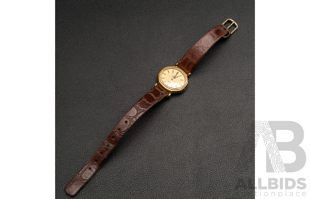 Omega De Ville Quartz Vintage Ladies Watch, Missing Crown, 10K Gold Filled, 591 005