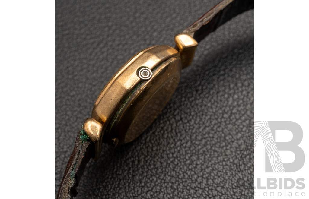 Omega De Ville Quartz Vintage Ladies Watch, Missing Crown, 10K Gold Filled, 591 005