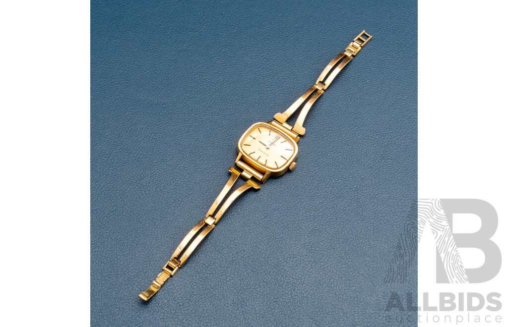Omega Geneve Ladies Vintage Watch, Gold Filled, 24mm, Working