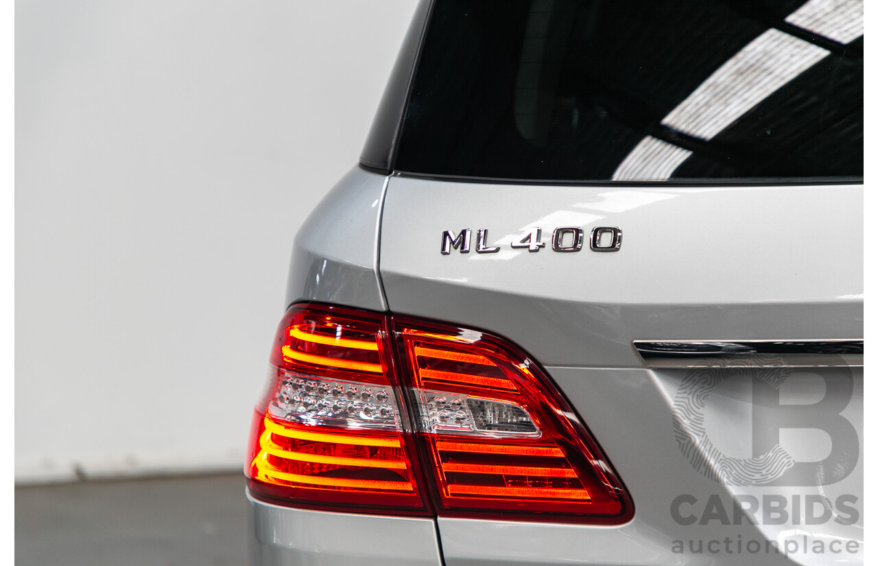 3/2014 Mercedes Benz ML 400 (4x4) AMG Sports Pack 166 MY14 4d Wagon Iridium Silver Metallic Twin Turbo V6 3.0L