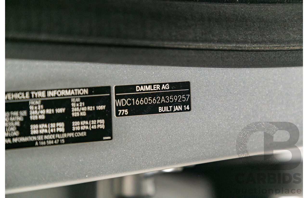 3/2014 Mercedes Benz ML 400 (4x4) AMG Sports Pack 166 MY14 4d Wagon Iridium Silver Metallic Twin Turbo V6 3.0L