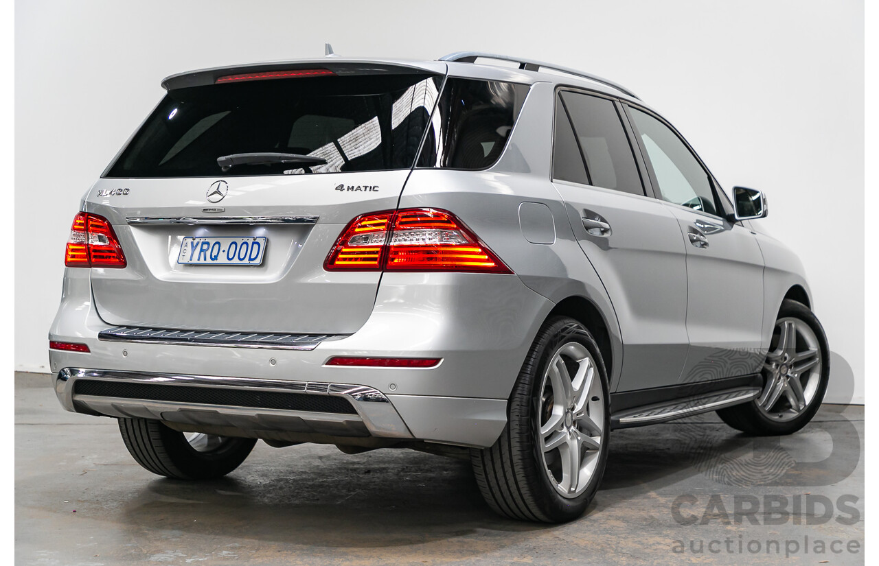 3/2014 Mercedes Benz ML 400 (4x4) AMG Sports Pack 166 MY14 4d Wagon Iridium Silver Metallic Twin Turbo V6 3.0L