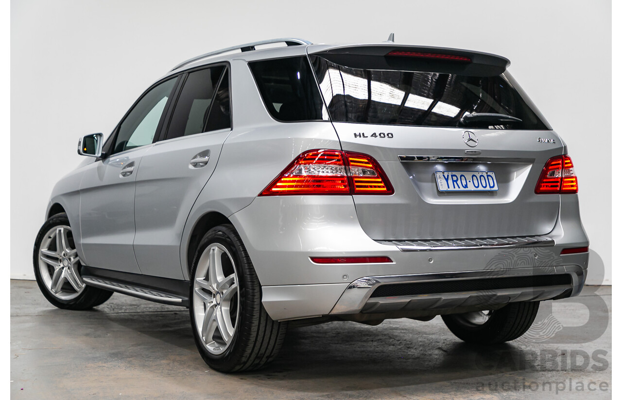 3/2014 Mercedes Benz ML 400 (4x4) AMG Sports Pack 166 MY14 4d Wagon Iridium Silver Metallic Twin Turbo V6 3.0L