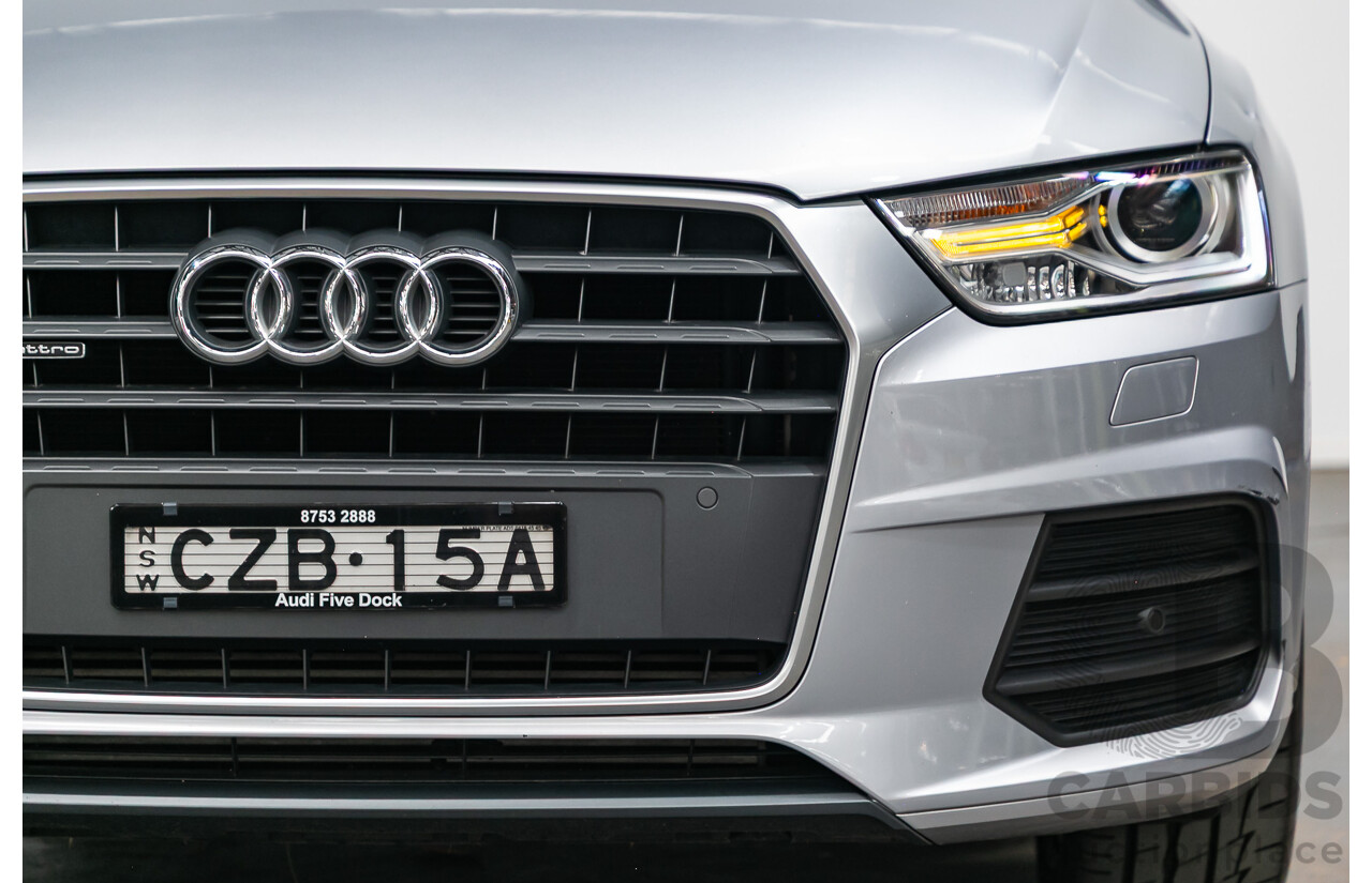 5/2015 Audi Q3 2.0 TFSI SPORT QUATTRO (132kW) AWD 8U MY16 4D Wagon Florett Silver Metallic Turbo 2.0L