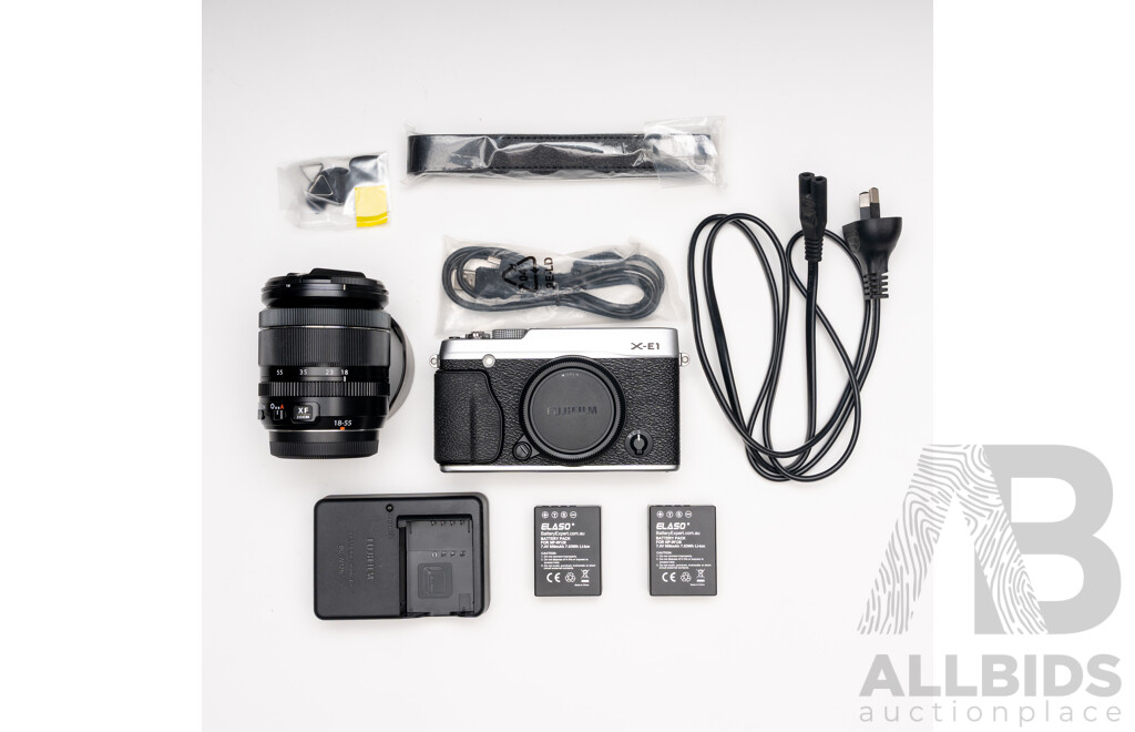 FujiFilm X-E1 Digital Camera with Fujinon Aspherical Super EBC XF 18–55mm F/2.8–4 Lens and Charger, with Canon PowerShot G11 Digital Camera with Leather Case and Charger