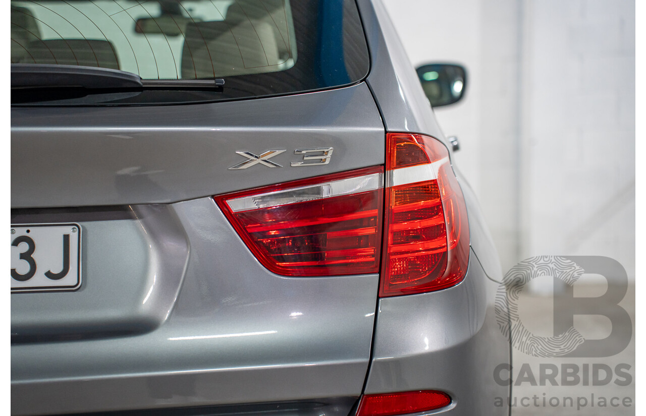 9/2011 BMW X3 xDrive 28i F25 4d Wagon Space Grey Metallic 3.0L