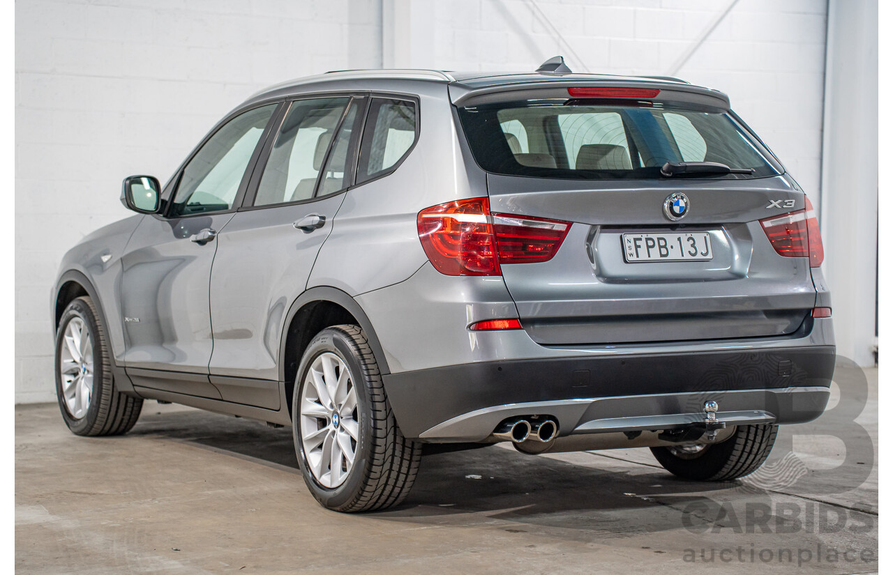 9/2011 BMW X3 xDrive 28i F25 4d Wagon Space Grey Metallic 3.0L
