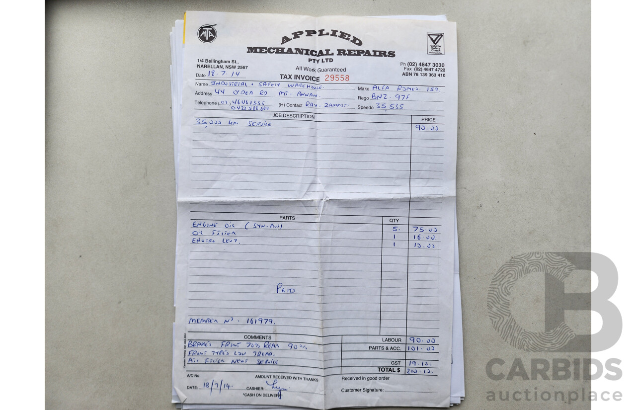 5/2010 Alfa Romeo 159 2.2 JTS MY09 4d Sedan Black 2.2L