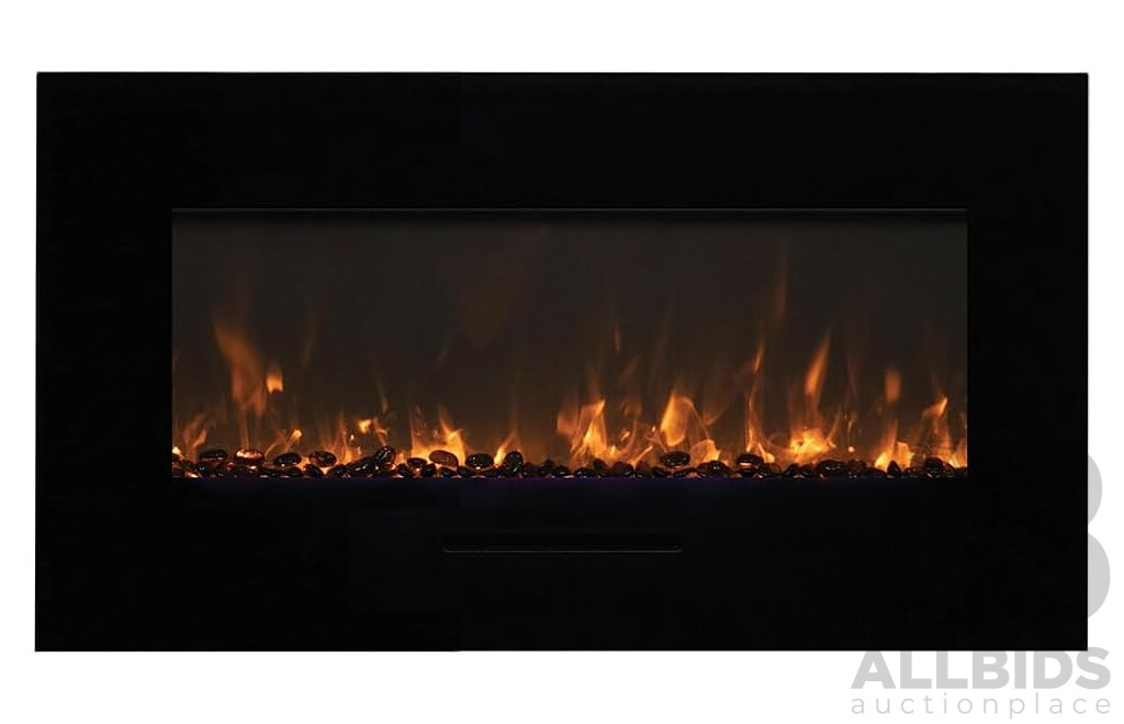 88 Inch Wall Mount/Flush Mount Series Electric Fireplace (WM-FM-88-10023-BG)