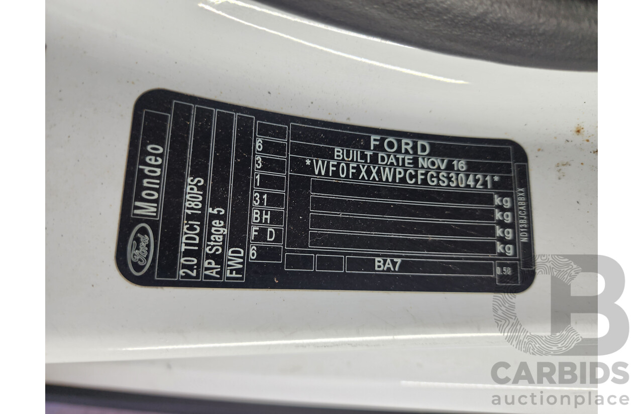 1/2017 Ford Mondeo Trend TDCi MD 4d Wagon White 2.0L