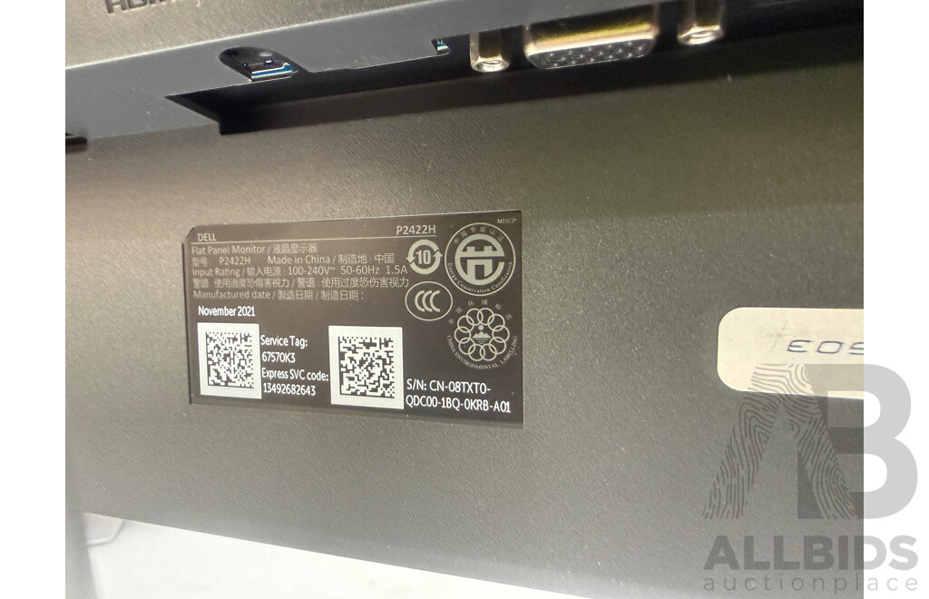 HP EliteDisplay (E242) + Dell P2422H (Not Powering ON)